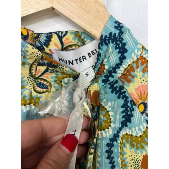 NWT Hunter Bell Long Sleeve Abstract Graham Top Tea Time Flower Size: Small